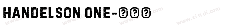 Handelson One字体转换